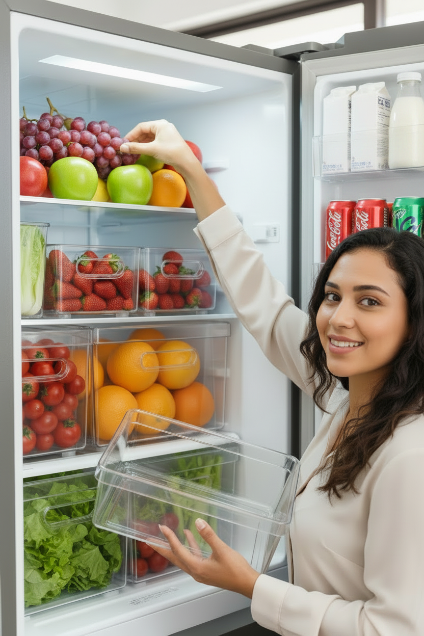 Kit de 3 Organizadores de Nevera – Mantén tus Alimentos Ordenados y Frescos